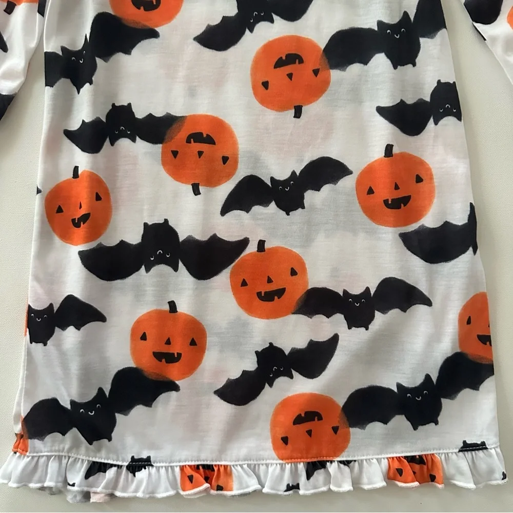 Carter's Girls 6-7 Pumpkin Bat Nightgown NWT Halloween Fall